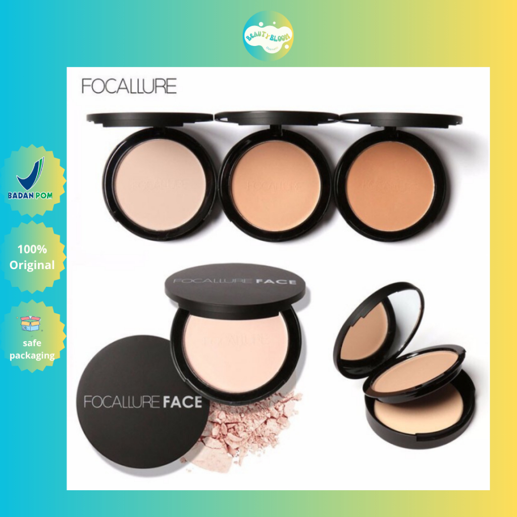 Focallure Bedak Padat Tahan Lama Anti Air Dan Glowing