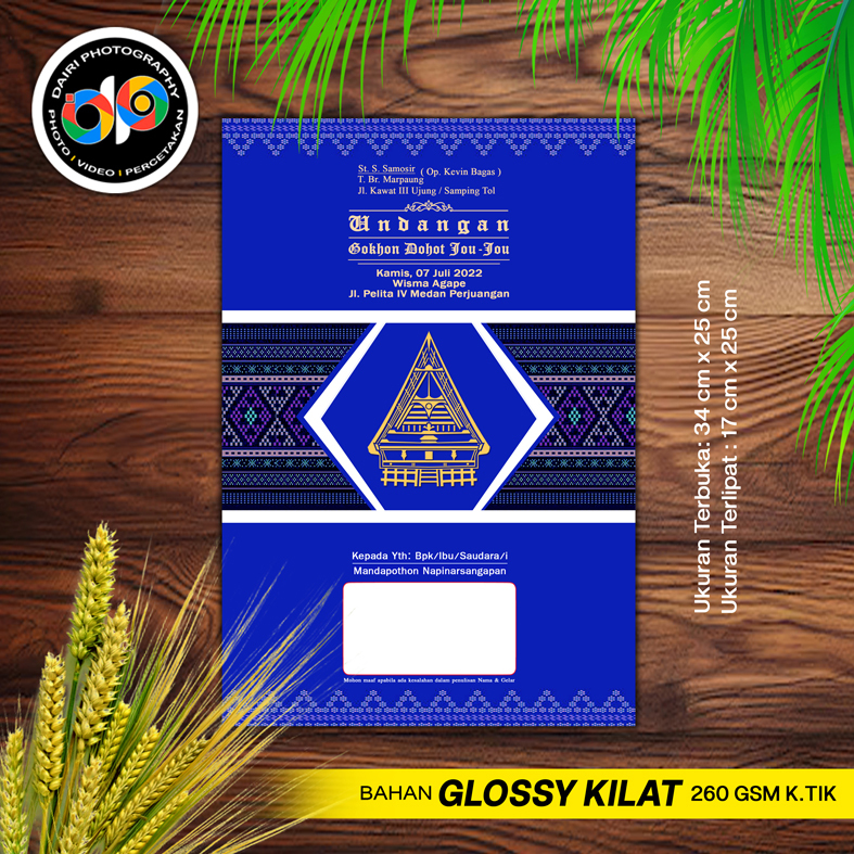 UNDANGAN GOKHON/UNDANGAN ADAT BATAK TOBA/UNDANGAN BATAK MURAH BERKUALITAS