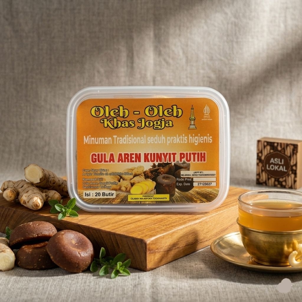 GUJAHE Gula Aren Kunyit Putih – Minuman Herbal Tradisional Khas Jogja Isi 20 Butir