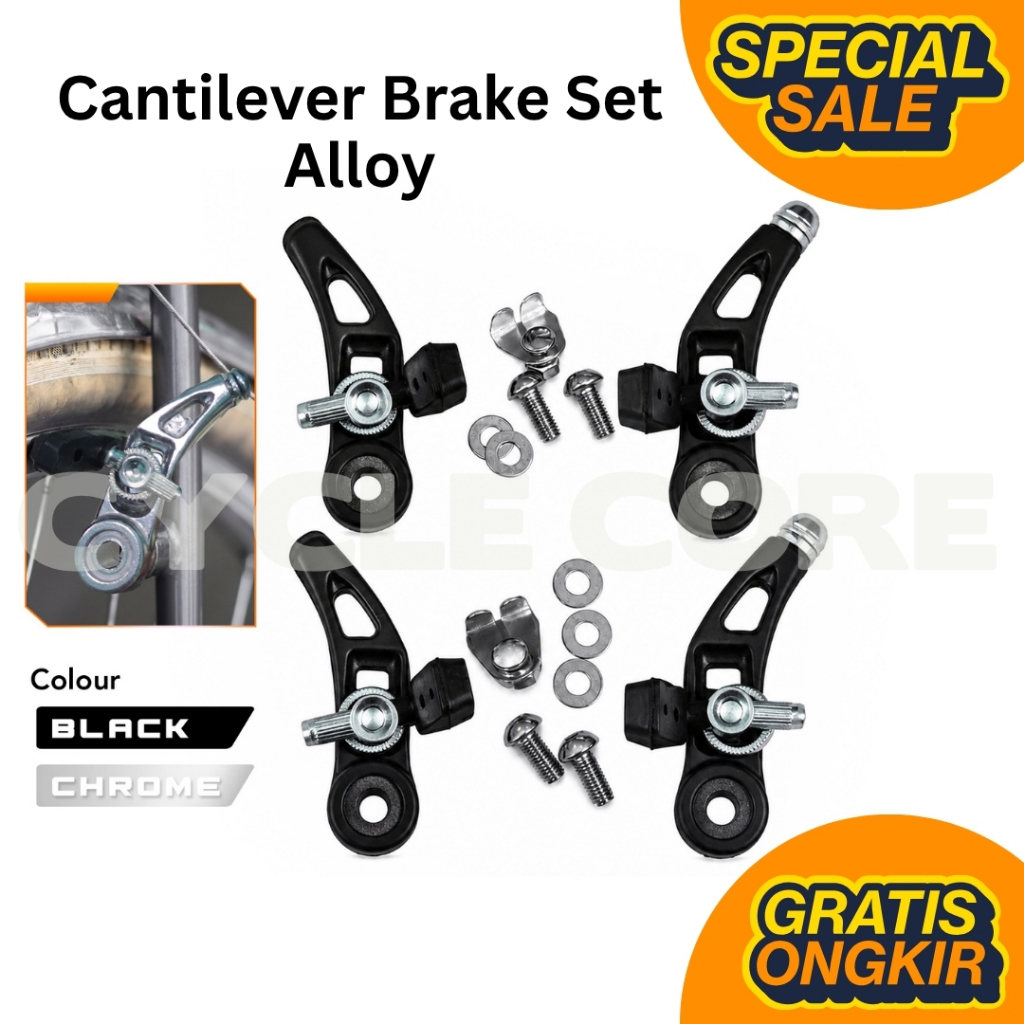 Cantilever Brake Caliper Set Rem Cantilever Sepeda Front & Rear Sepeda Gunung MTB Federal Furly DLL