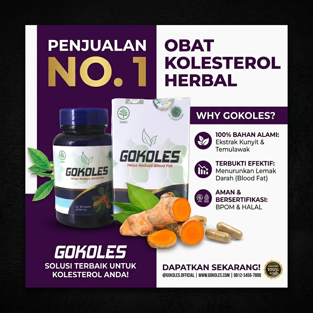 GOKOLES ASLI BPOM OBAT KOLESTEROL ORIGINAL