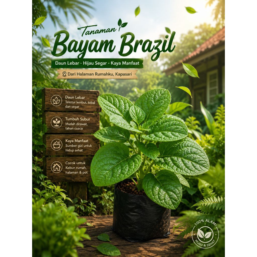 Bayam Brazil/Bayam Brazil Bibit/Bayam Brazil Siap tanam/Bayam Brazil Segar