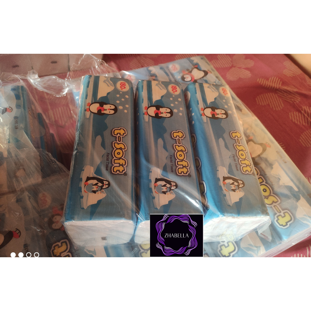 T-SOFT 180' FACIAL TISSUE BANDED 3PC