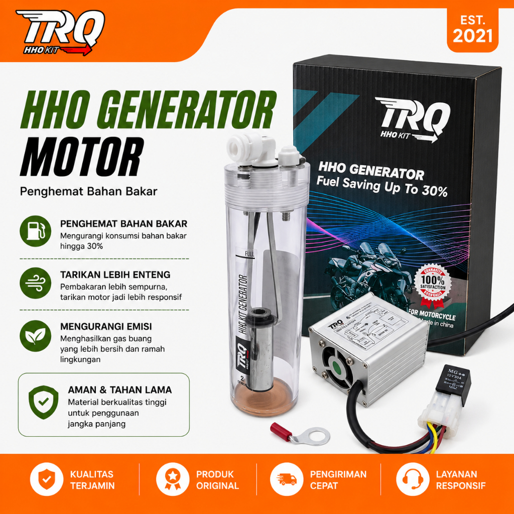 HHO GENERATOR TRQ PENGHEMAT BBM Gas Hidrogen generator menurunkan emisi kendaraan