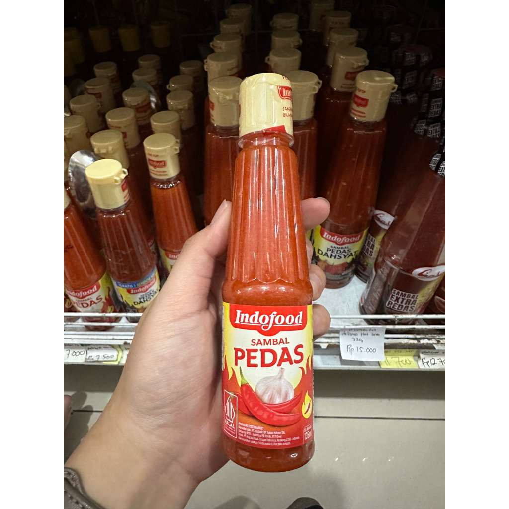 Sambal Indofood Extra Pedas 135ml - Rasa Pedas Nikmat, Bumbu Masakan, Cocolan Gorengan