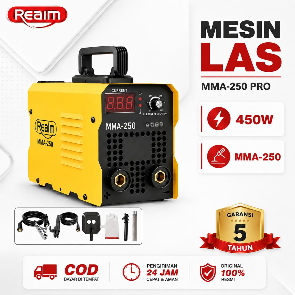 REAIM Mesin Las Inverter MMA-250 900 Watt Mesin trafo las Welding Machine Portable Welding Tools
