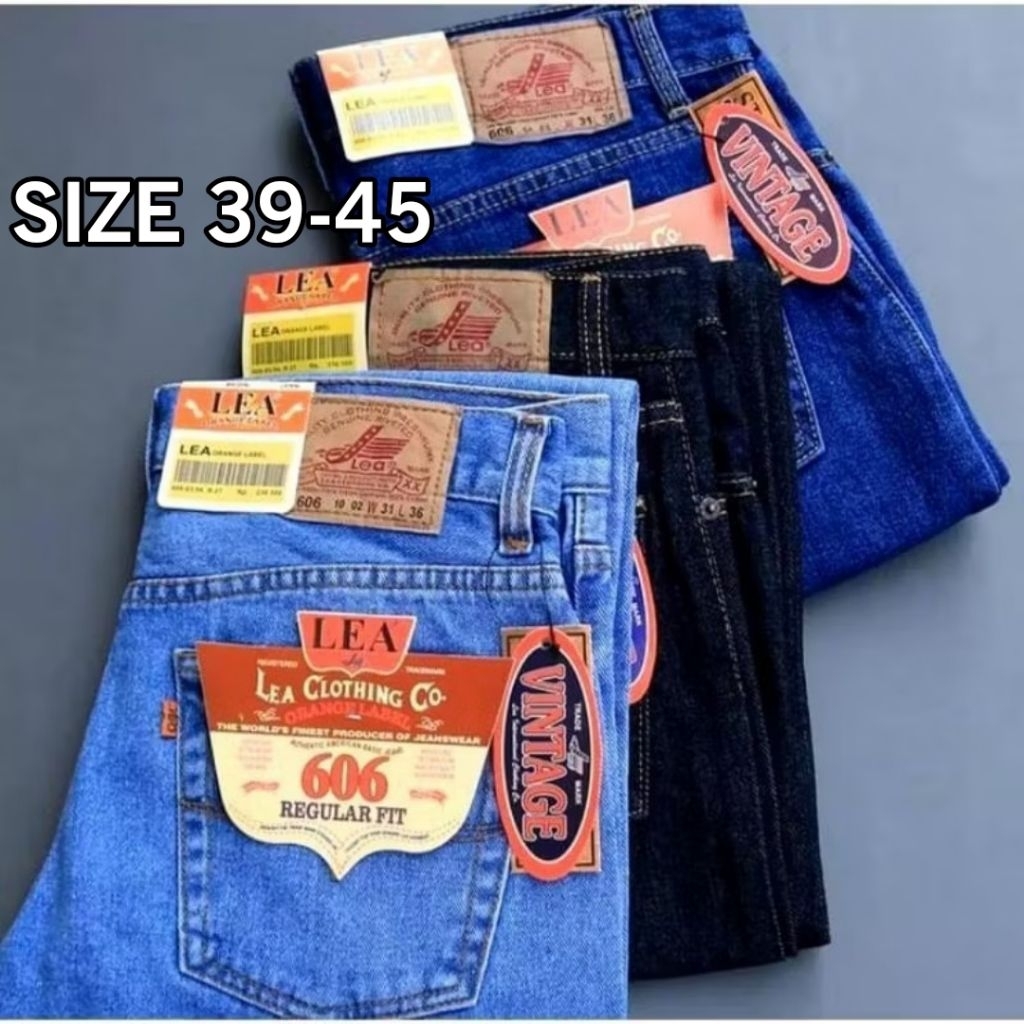 CELANA JEANS JUMBO SIZE 39-45 REGULER STANDART LEA 606
