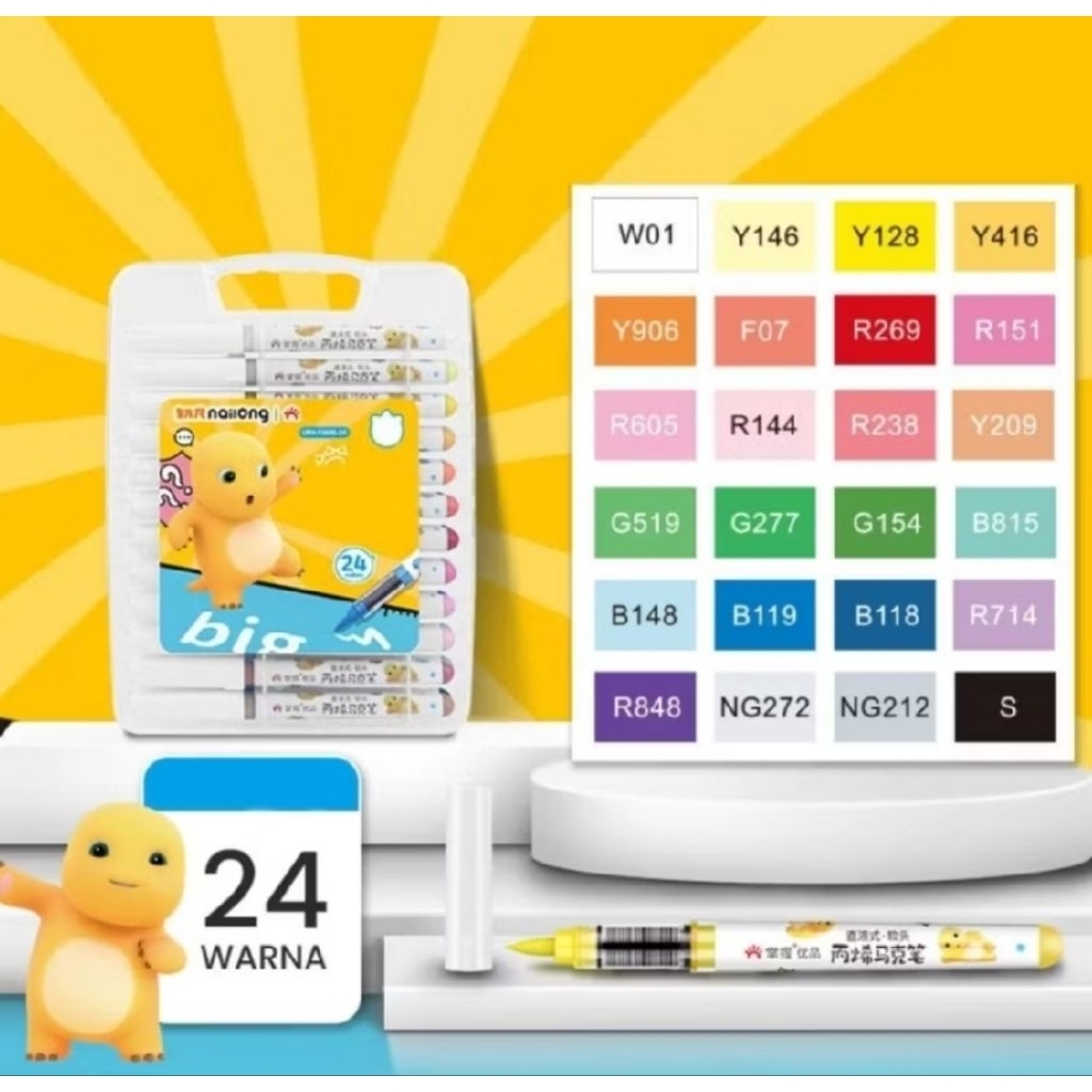 GRASP Marker Acrylic Brush Pen 24 Warna Spidol Akrilik Lentur MW003