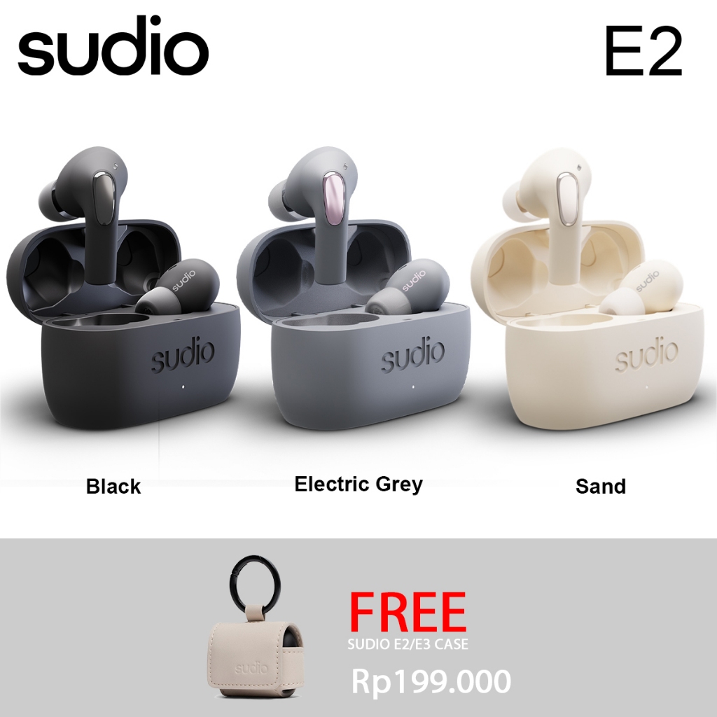 Sudio E2 In Ear True Wireless Earphone ANC TWS Bluetooth 5.2 Headset