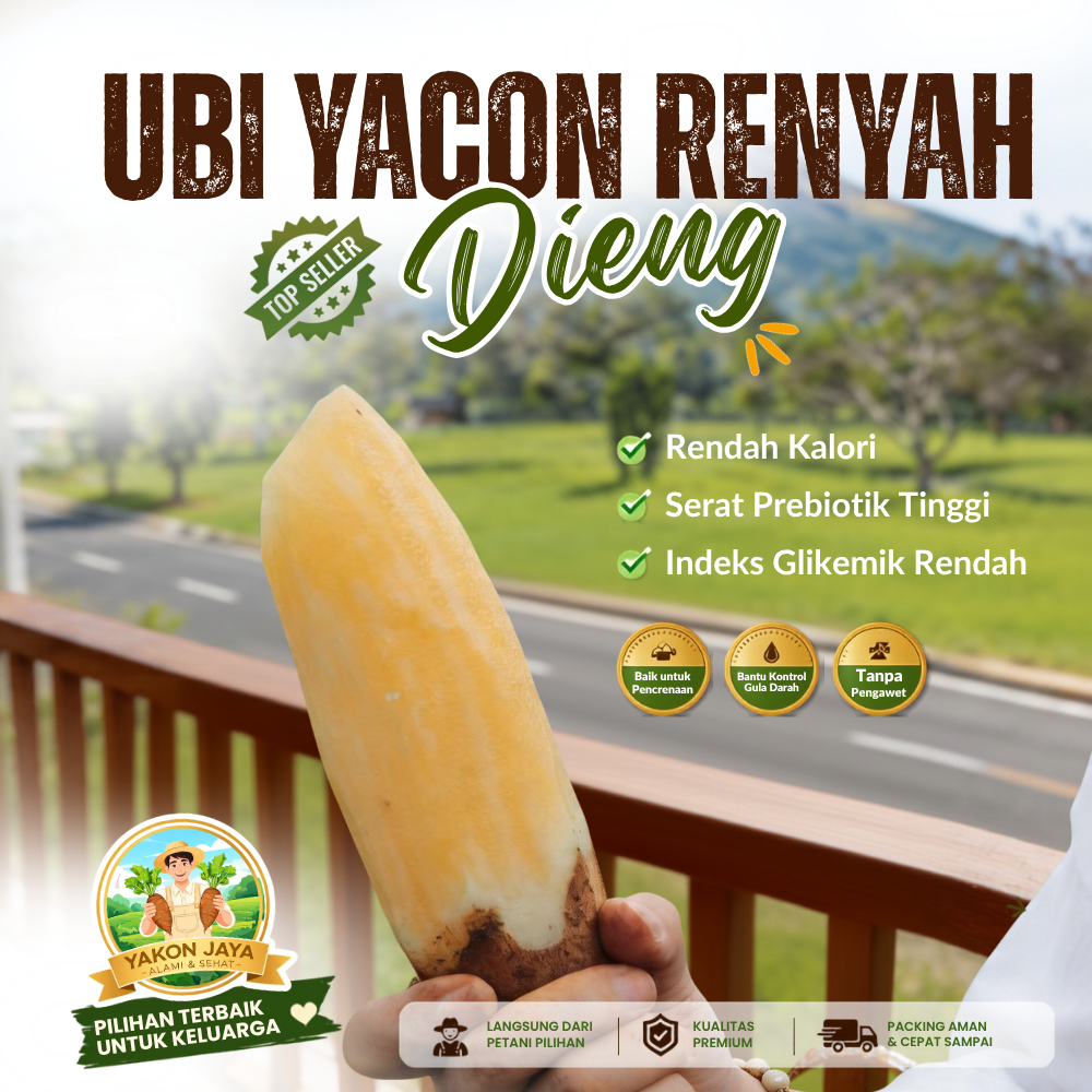 [BISA COD] Ubi Yakon Mini Asli Dieng Wonosobo 500 Gram & 1kg Kriuk Segar Manis Original