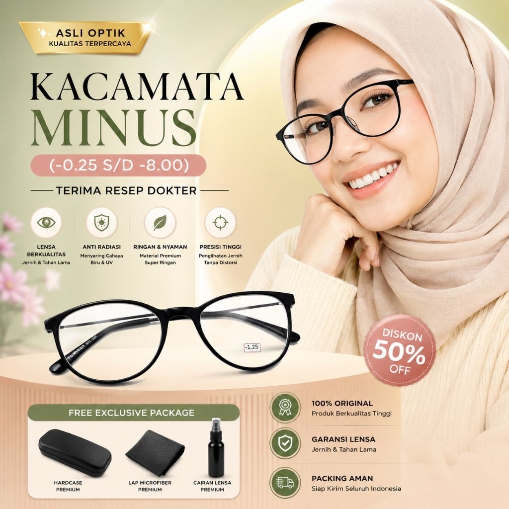 Kacamata Minus Frame Cat eye (-0,25 S/D -8,00) Kacamata Minus Pria | Kacamata Minus Anti Radiasi / K