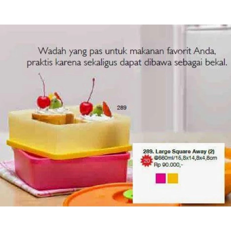 Large Square Away 2 Tupperware