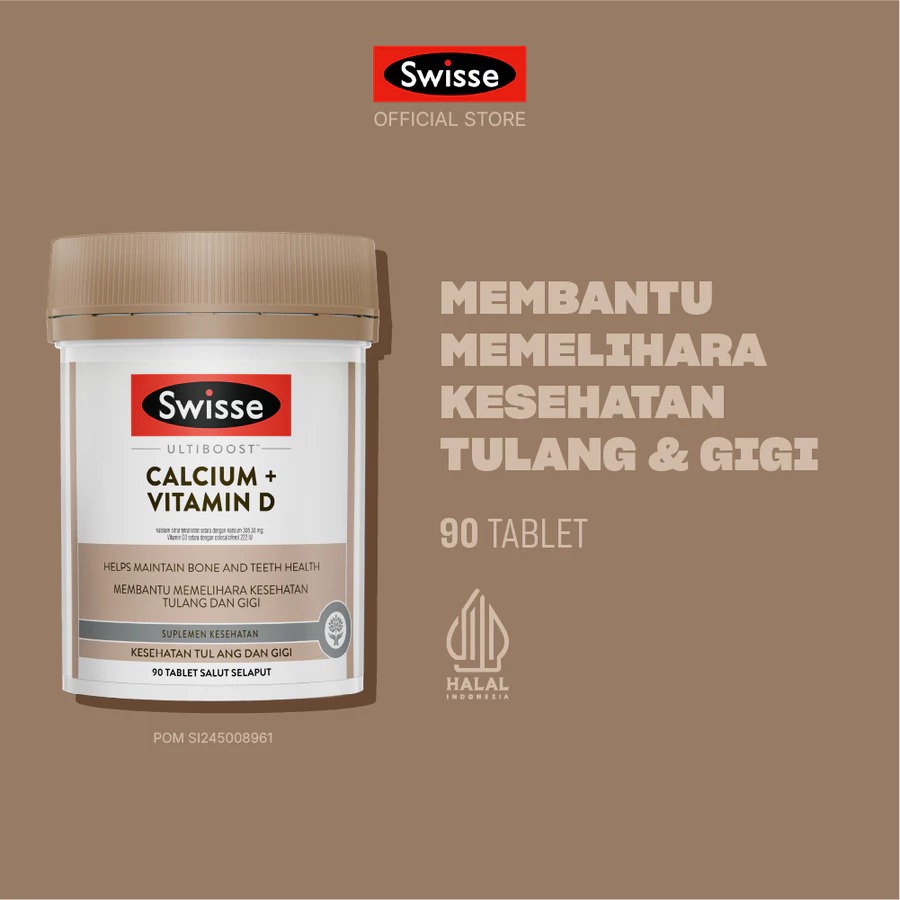 Swisse Ultiboost Calcium & Vitamin D - Suplemen Kalsium & Vit D3