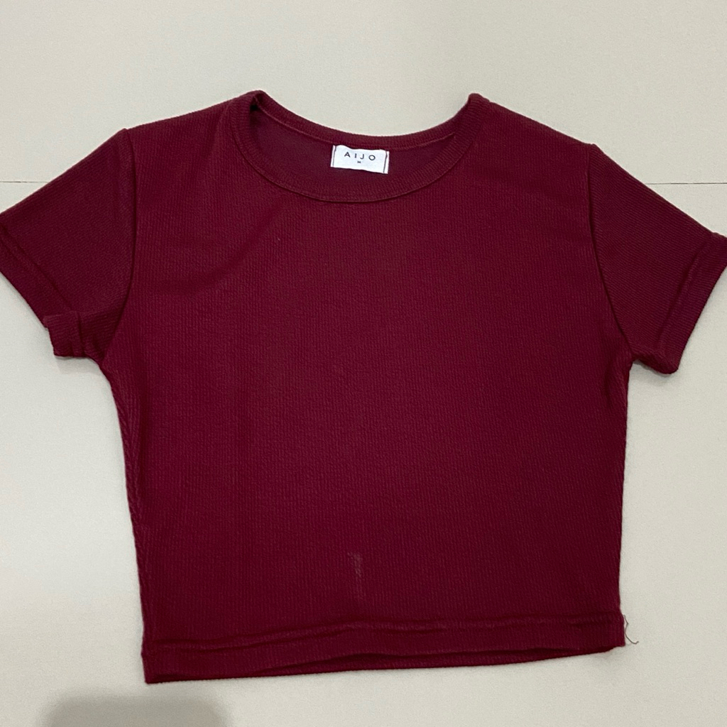 AIJO CropTop Maroon