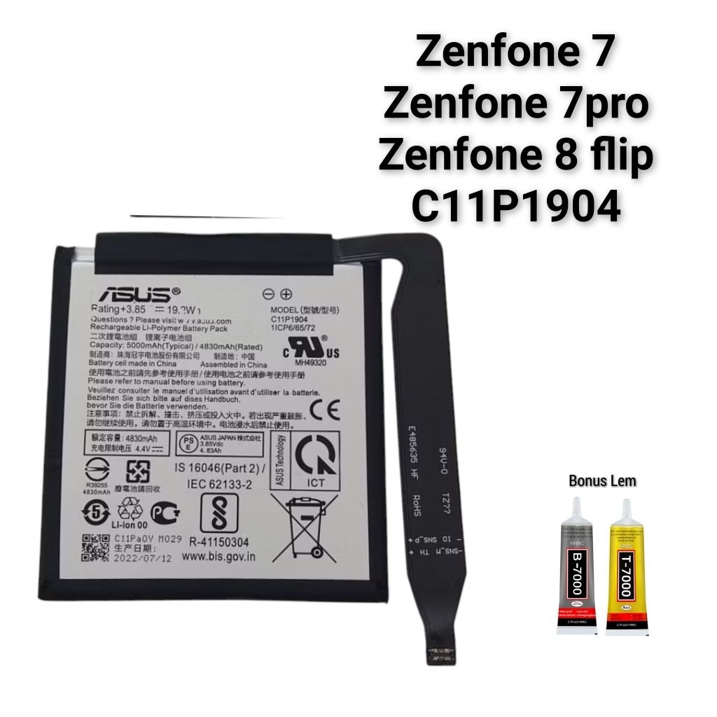 BATERAI ASUS ZENFONE 7 / ZENFONE 7 PRO / ZENFONE 8 FLIP C11P1904 ORIGINAL