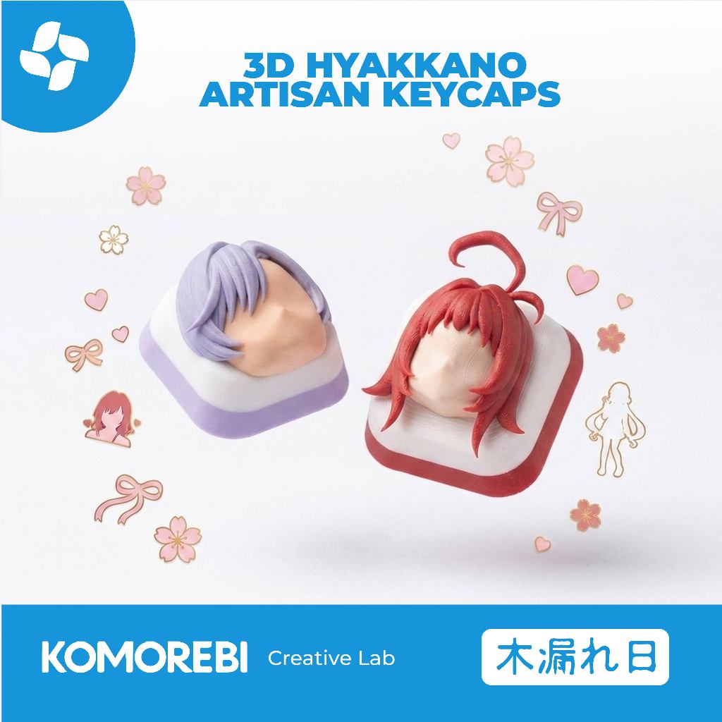 Artisan Keycap Anime Hyakkano Kusuri Eiai Nano Keyboard Mechanical Custom 3D Keycaps Karakter Lucu