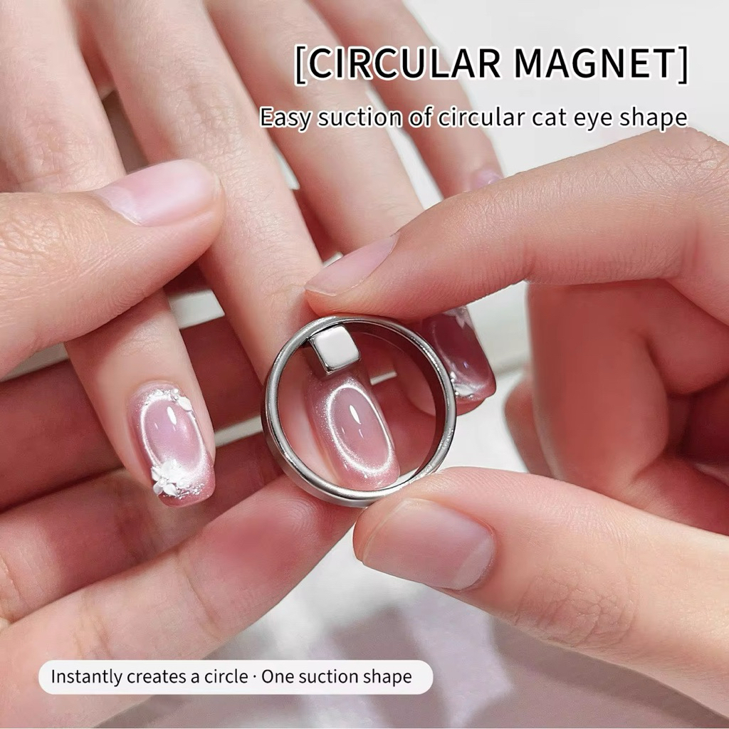 Ring Magnet Circular Cat Eye Magnet Ring Nail Art Magnet Kuku