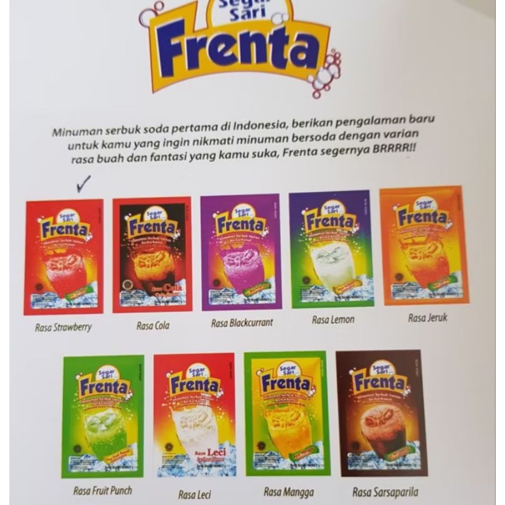 Frenta Minuman Instant Serbuk Aneka Rasa 1 Renceng isi 10 bungkus