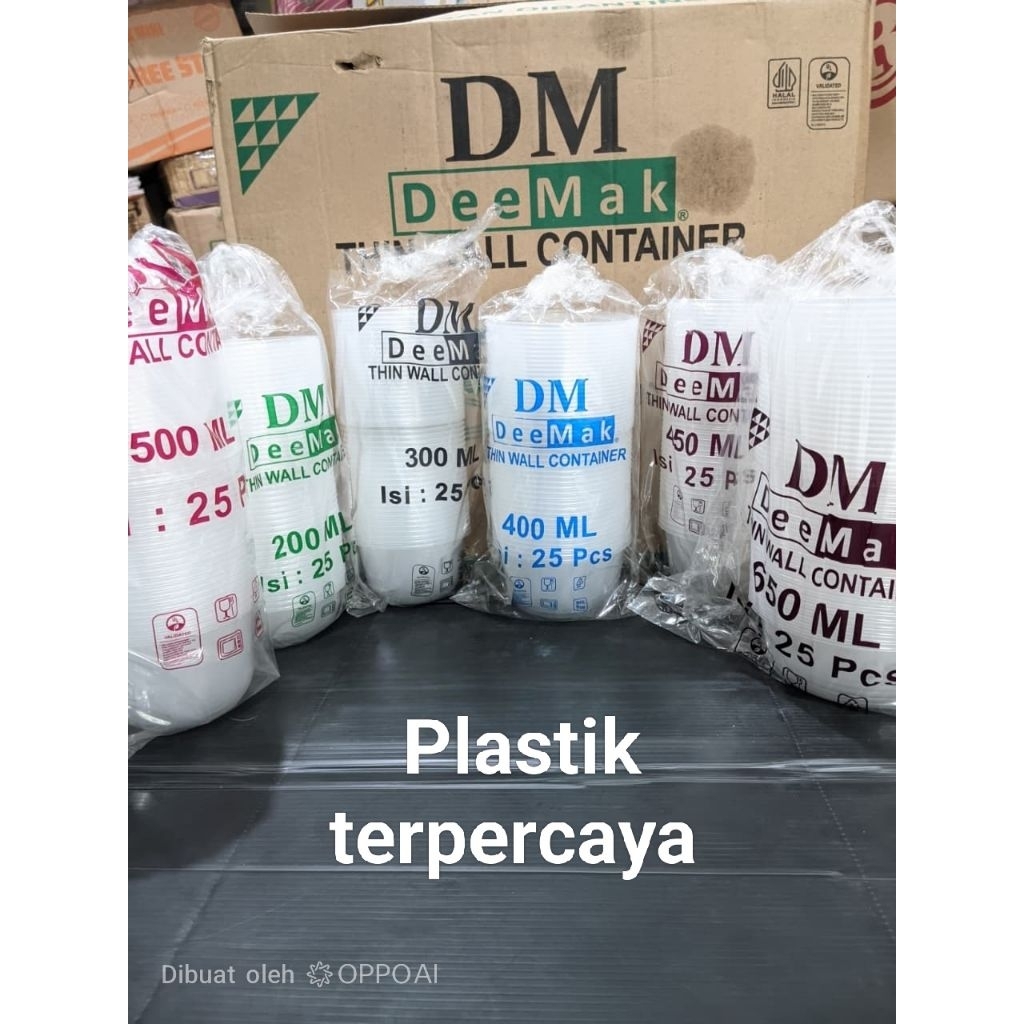 Grosir 1dus Thinwall Mangkok Bulat Isi 500set 200ml/300ml / 400ml / 450ml / 500ml / 650ml Ma...