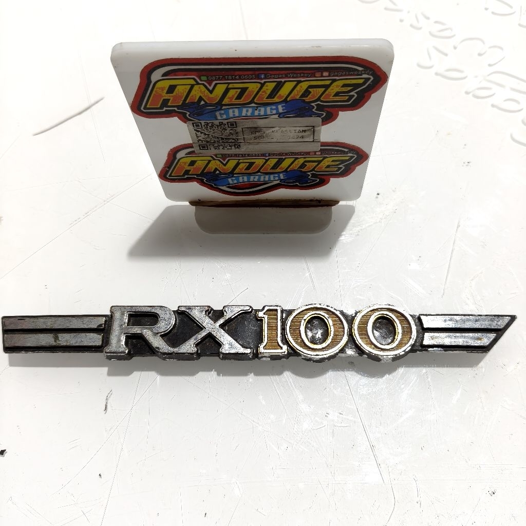 emblem logo tulisan cover tepong tempong kempol tutup aki yamaha rx100 RX 100 kondisi second bekas