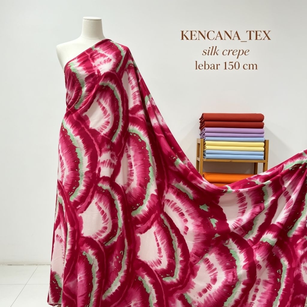 kain silk crepe motif - kain silk crepe premium - kain silk crepe abstrak - kain silk motif - CL