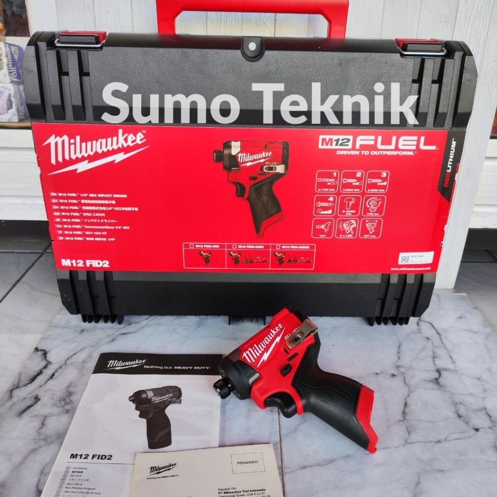Milwaukee M12 Impact driver FID2-0 milwaukee impact driver FID2 gen3 bor obeng m12 milwaukee unit on