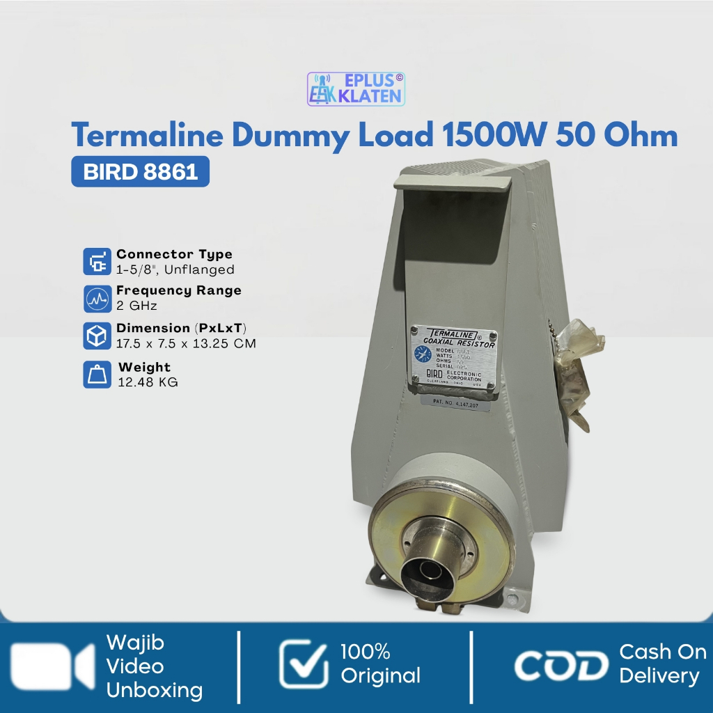 Bird 8861 Dummy Load RF Coaxial Termination 1500W 1.5 kW DummyLoad 1500 Watt Oil-Cooled Termaline