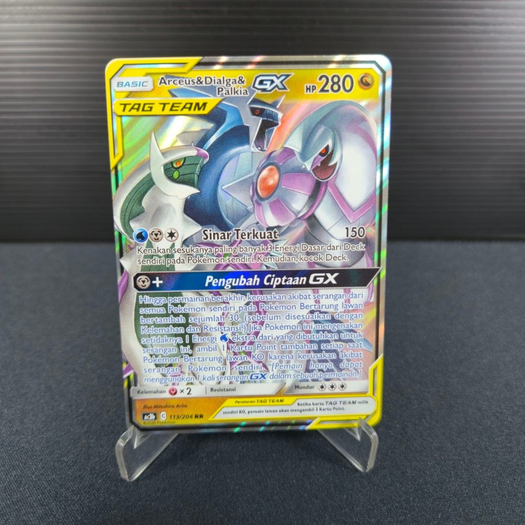 Arceus & Dialga & Palkia GX RR 113/204 Pokemon IDN