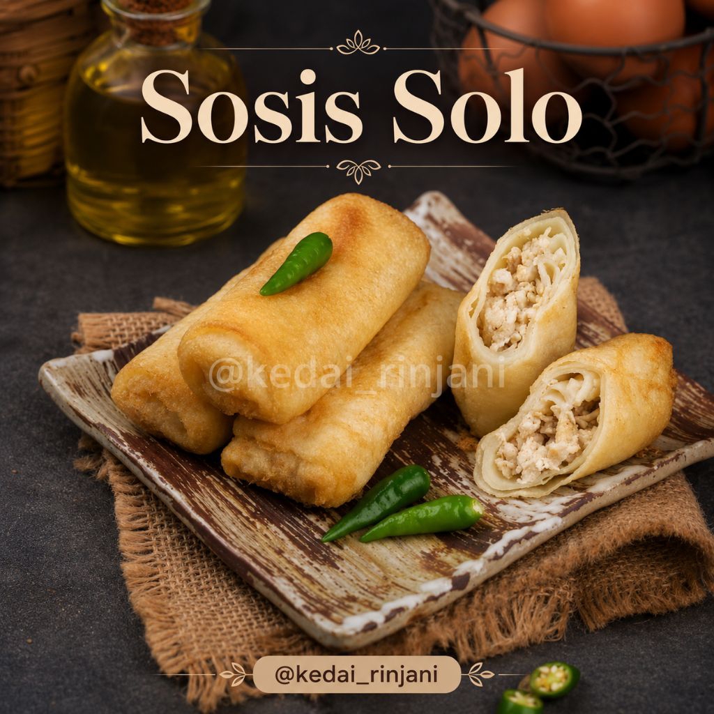 Sosis Solo Premium Isi Suir Daging Ayam Pilihan / Jajanan Pasar Sosis Solo Gurih Enak 100% HALAL