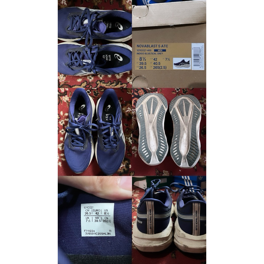 Preloved/Second ASICS Men NOVABLAST 5 ATC Indigo Blue 100%ORI