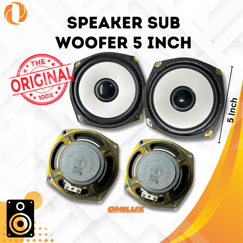 SPEAKER  5 Inch 4 Ohm SUB WOFFER SPEAKER FULL MUSIC BASS ORIGINAL