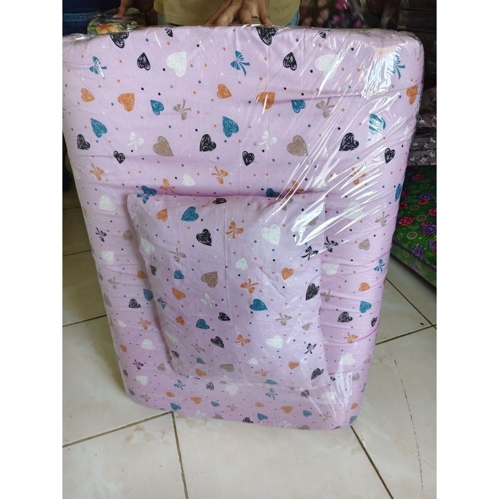 KASUR LIPAT SINGLE MOTIF DAN BANTAL KASUR SANTRI KASUR KKN KASUR LAJANG