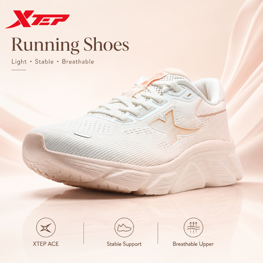 XTEP Sepatu Lari Wanita Original Running Shoes Sneakers Olahraga Training Outdoor Size 36-40
