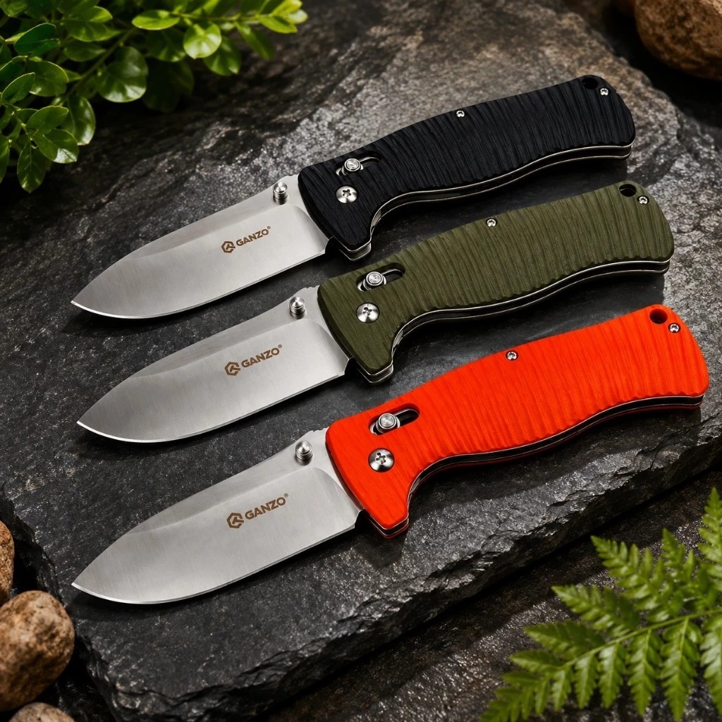 Ganzo G723 Pisau Lipet Pocket Knife Camping Stainless Steel