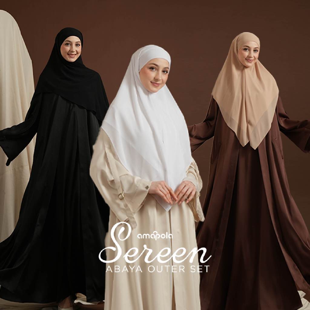 AMAPOLA LABEL - Sereen Abaya Outer dan Set - Abaya & Outer Set