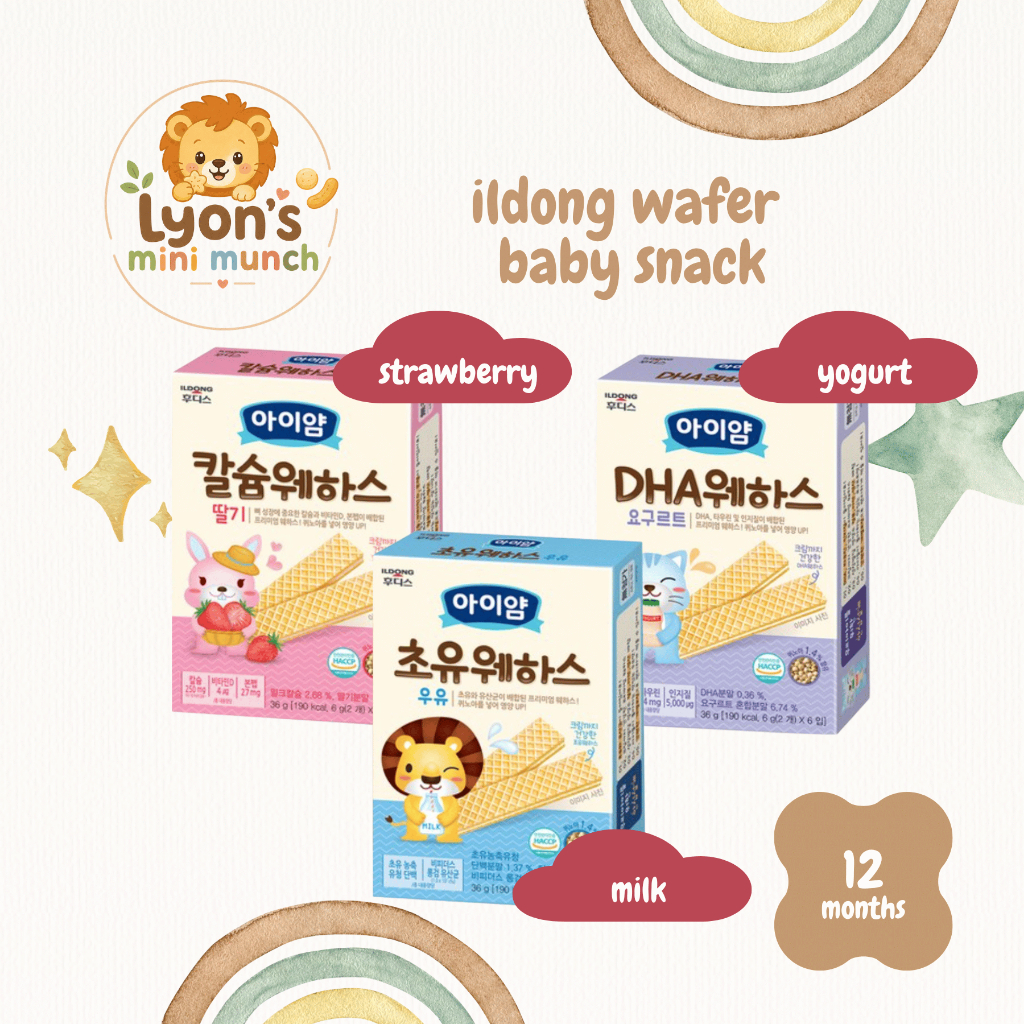 [Ready Stock] Ildong Aiyam Wafer Baby Snack 36g - 100% Original Korea