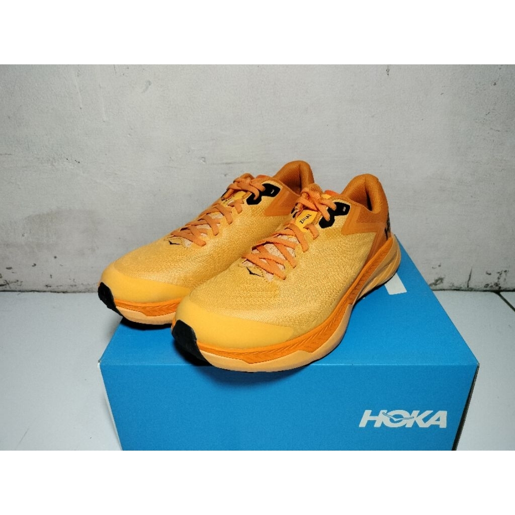 SEPATU LARI PRIA TRAIL HOKA ONE ONE ZINAL BLAZING ORANGE ORIGINAL