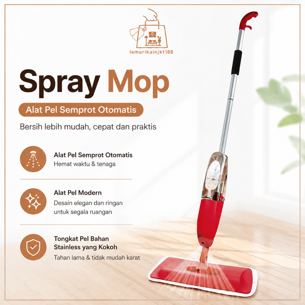 SHENAR- SPRAY MOP |ALAT PEL SEMPROT PRAKTIS HEMAT|ALAT PEL PRAKTIS/ALAT PEL TONGKAT TERLARIS|PEL MOP