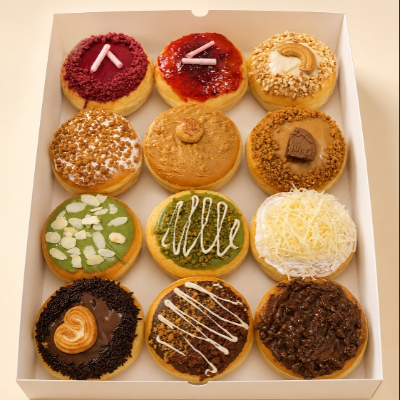 1 Lusin Donat Kentang Susu Topping Premium