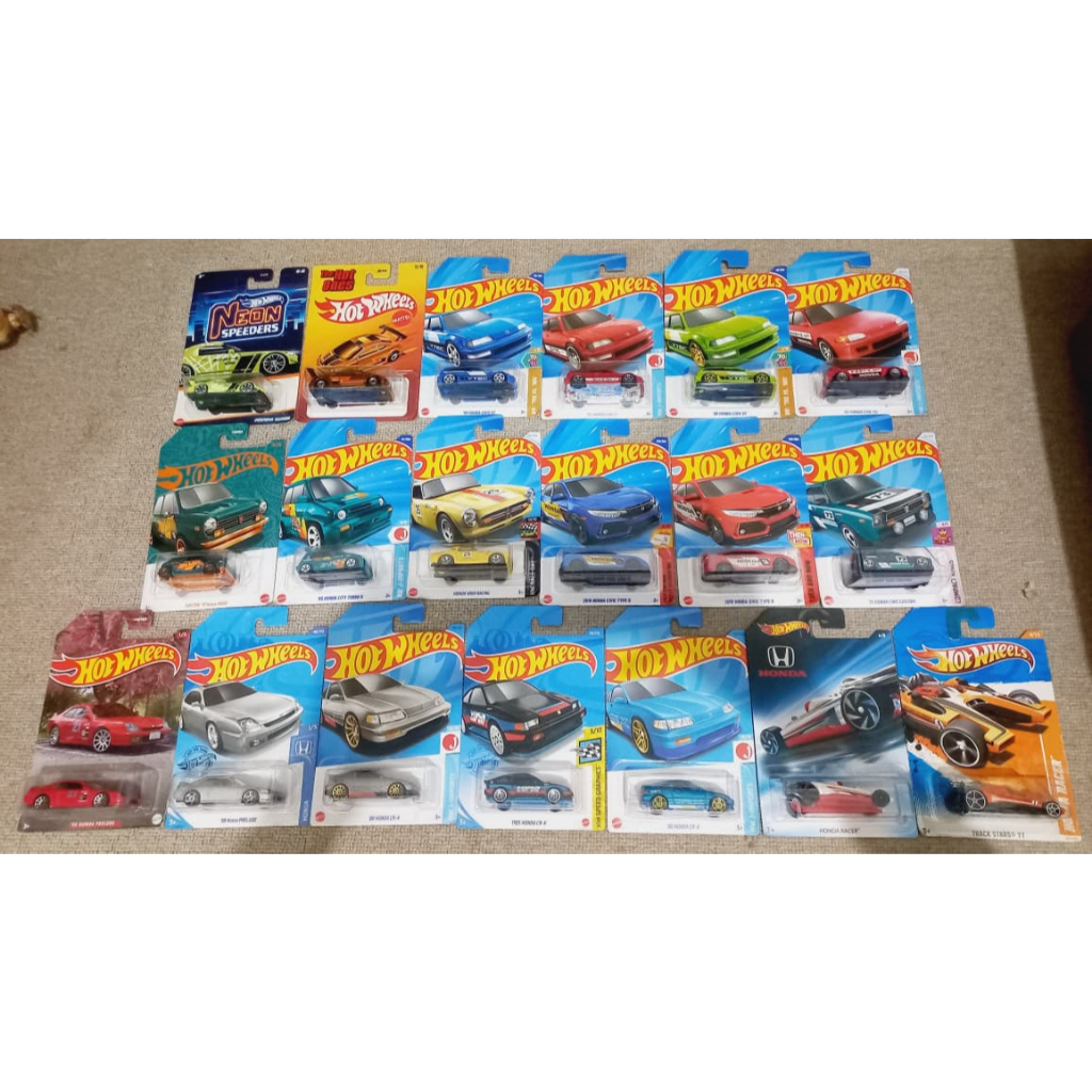Hotwheels Honda Civic SI EF EG Typer R Custom S2000 N600 City Turbo Prelude CR-X Racer S800 Racing -