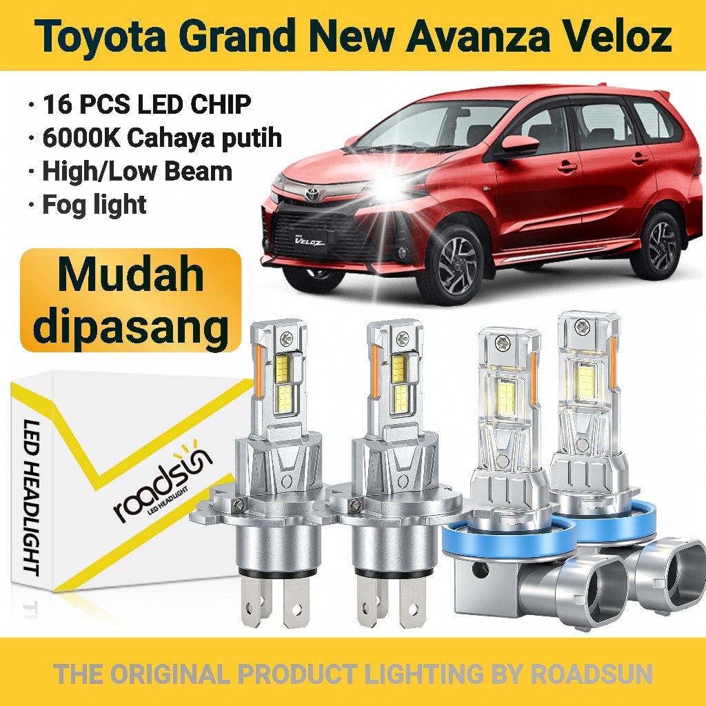Toyota Grand New Avanza Veloz 2019-2021 Headlight LED Foglamp mobil 2 buah