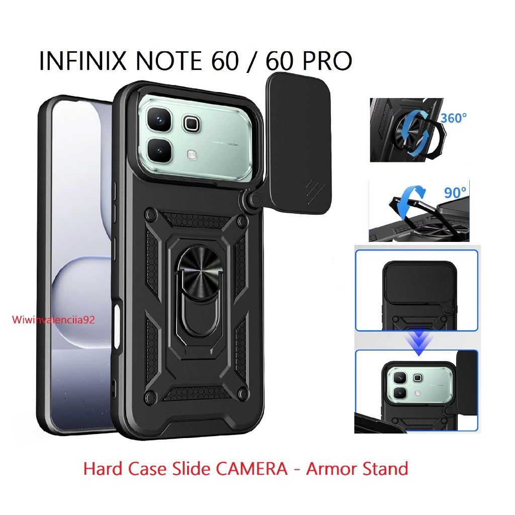 Case INFINIX NOTE 60 / NOTE 60 Pro / Edge 5G / Slide Ring Armor Case Transformers Tough Armor Bumper