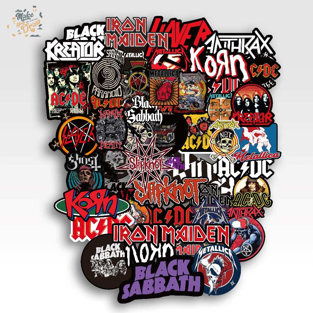 STICKER BAND ACDC - STIKER BAND AESTHETIC - STICKER CASE - STIKER MOTOR - STICKER LAPTOP - BAND ROCK