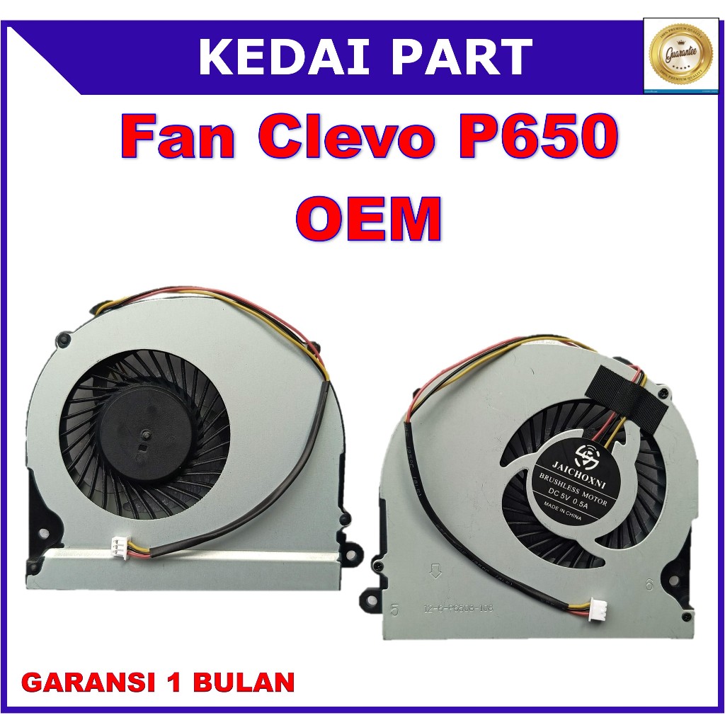 Kipas Fan Clevo P650 P650N P650RG P650SA P650SE P650SG P651SA P651SE P651SG P655SA P670SA P670SE P67