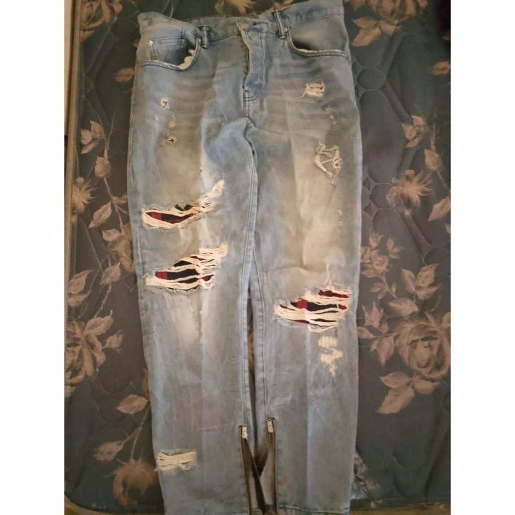 celana ripped Zara man size 32