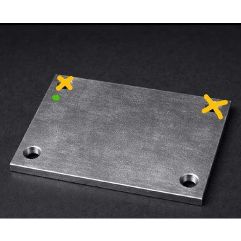 Besi Plat 4mm 80 x 100mm + 3 lubang