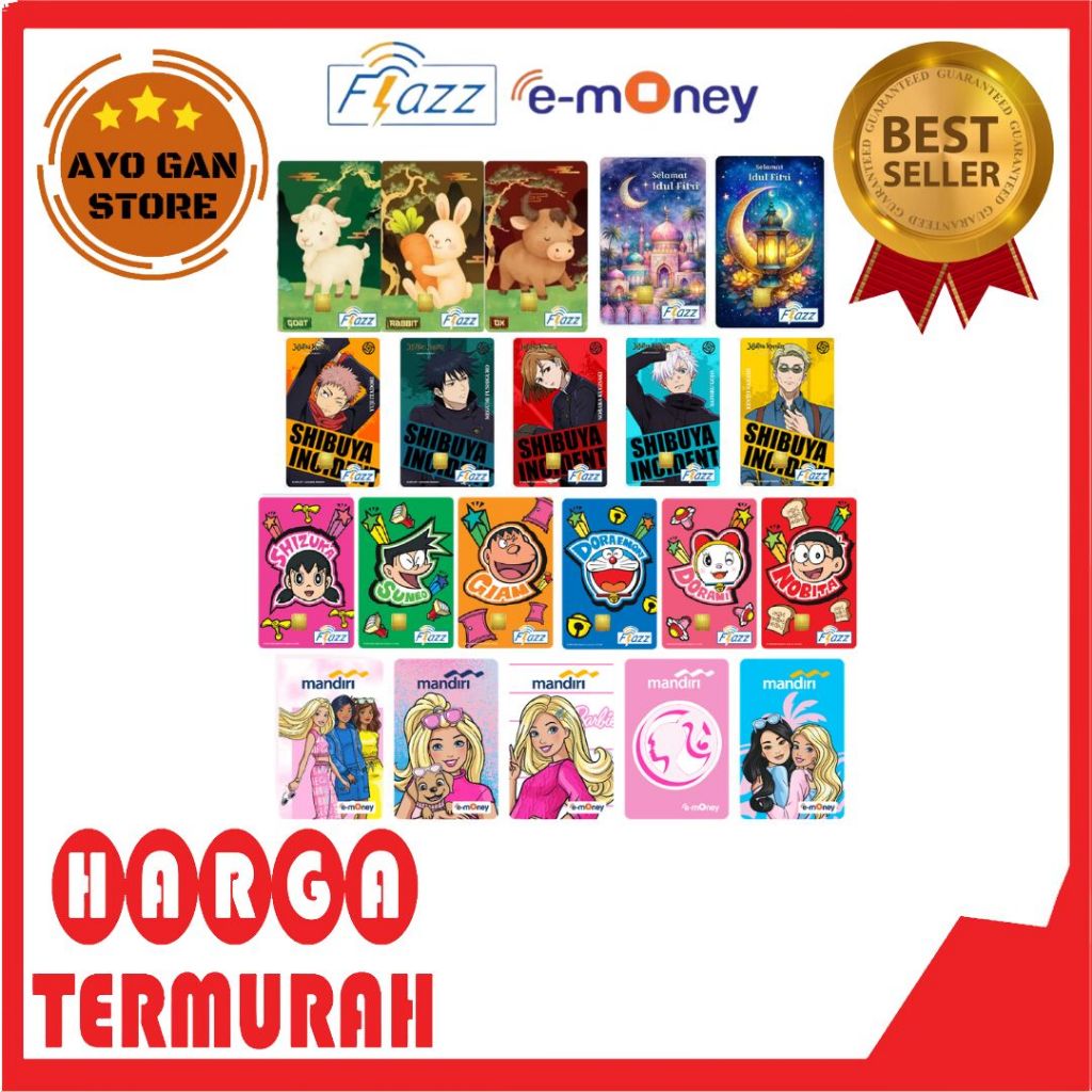 E-money E-toll e money Mandiri Flazz BCA Brizzi BRI | Limited Edition | Kartu E-toll