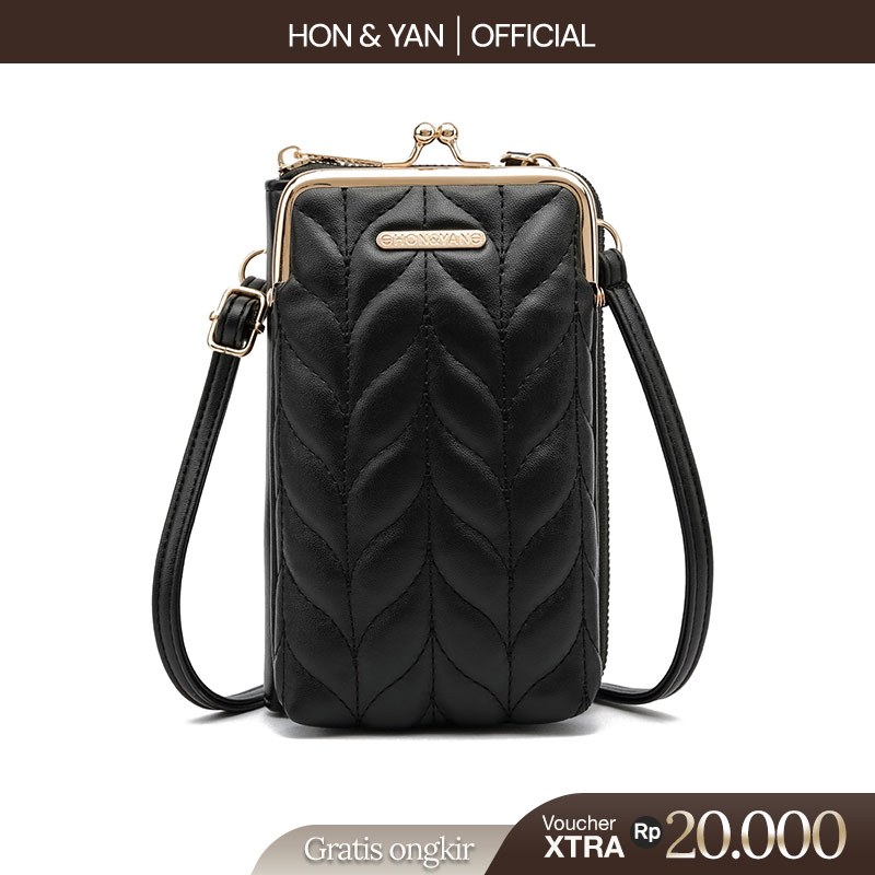 HONYAN Tas Selempang Tas HP Wanita Slingbag Tas Dompet Handphone - Aijo Bag