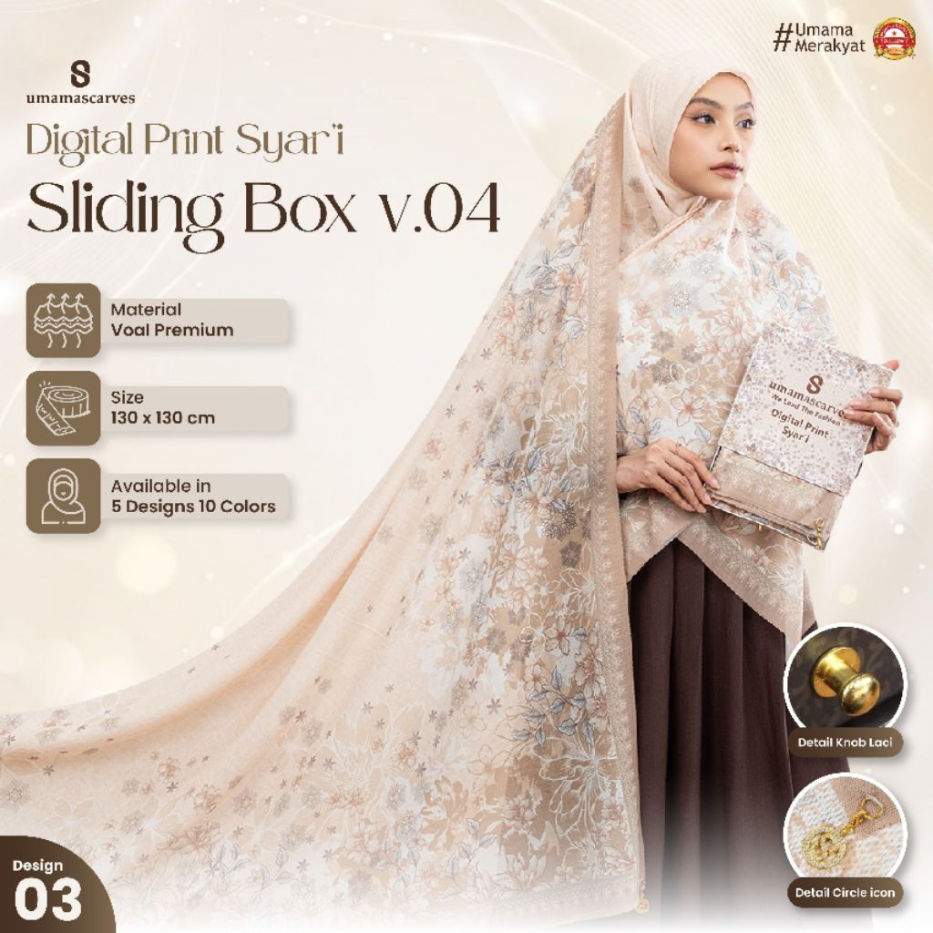 umama motif syari kemasan box/ kotak