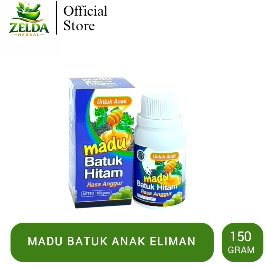 Madu Batuk Eliman Anak Rasa Anggur 150gr - Membantu Meredakan Batuk dan Sakit Tenggorokan